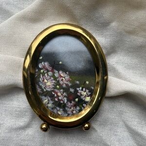 “ Compassion” soft pastel painting in brass Gold Oval Frame